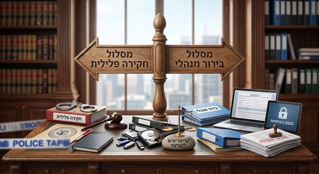 נוהל ניתוב בין חקירה פלילית לבין בירור מנהלי הגנת הפרטיות